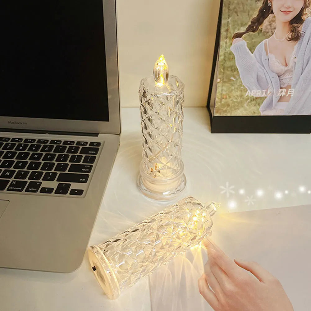 LED Flameless LED Candle Lamp Battery Powered Ambient Lamp For Home Parties, Weddings and St. Bedroom Decor Night Lights