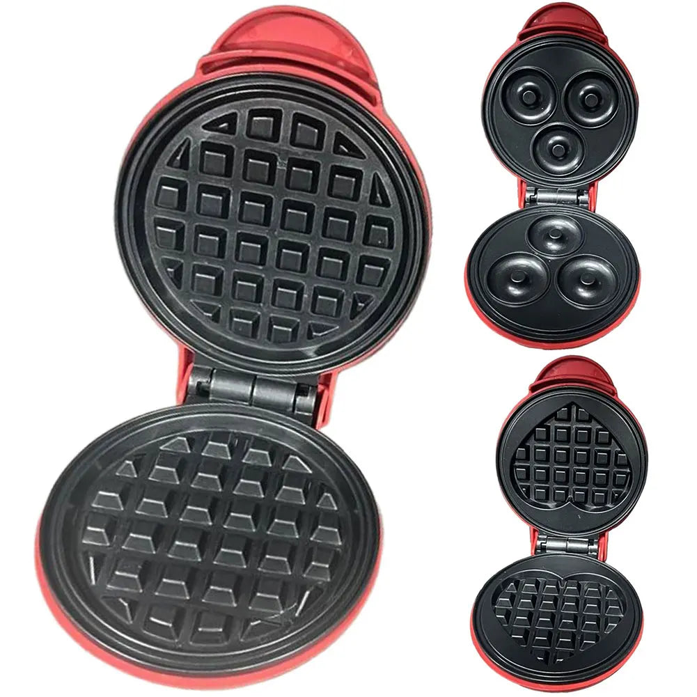 Mini Waffle Maker Quick Heat-Up Eggette Machine Household Breakfast Electric Baking Pan for Quick Breakfasts Snacks and Desserts