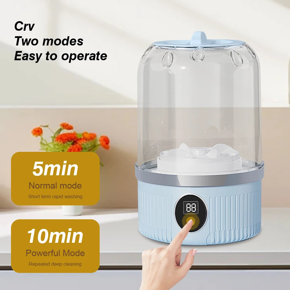 Mini Underwear Washer Rechargeable 1L Electric Socks Washing Machine Household Small Wireless Portable Laundry Underwear Cleaner