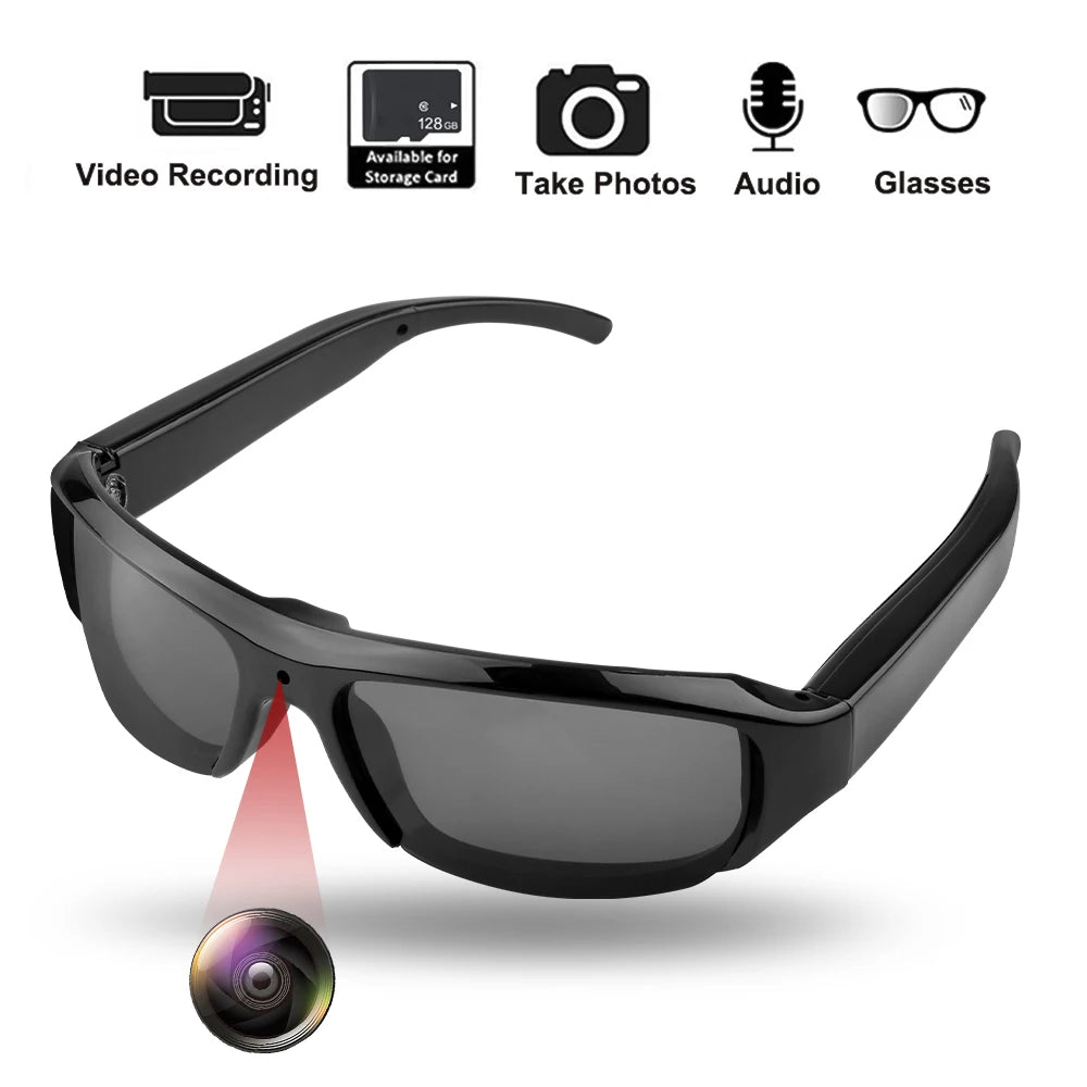 Portable 1080P HD Mini Glasses Camera Video Recorder Wearable Sunglasses Camera Outdoor Sports DV DVR Surveillance Camcorder