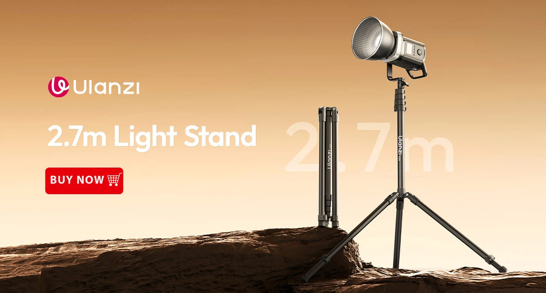 Ulanzi MT-79 2M Portable Universal Tripod Aluminum Alloy Lamp Holder Support LT028 Fill Light Lightweight Camera Action Camera