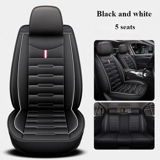 5-Seater Universal Luxury PU Leather Car Seat Covers