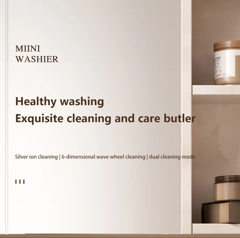 Mini Washer Underwear&Socks Makeup Brush Cleaner Washer Rechargeable Wireless Portable for Travel/Home/Dormit