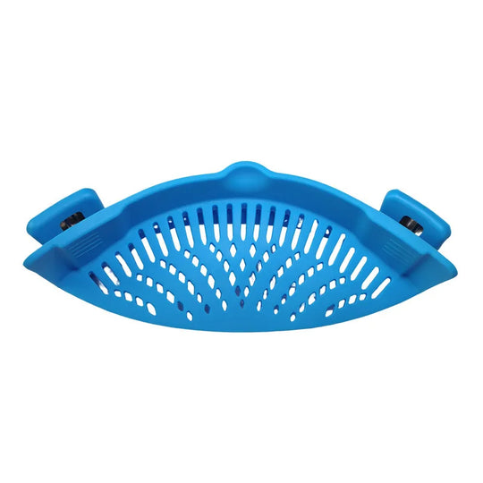 Universal Silicone Pot Edge Drainer Kitchen Clip-on Pan Pot Anti-spill Strainer Fruit Vegetable Washing Filter Noodles Colander