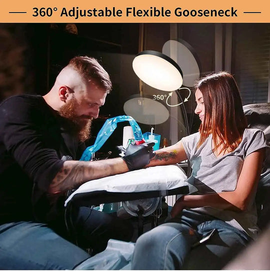 LED Floor Lamp Bright Tall Standing Lamp with 4 Brightness Levels 4 Color Temperatures Adjustable Gooseneck Standard Lamp