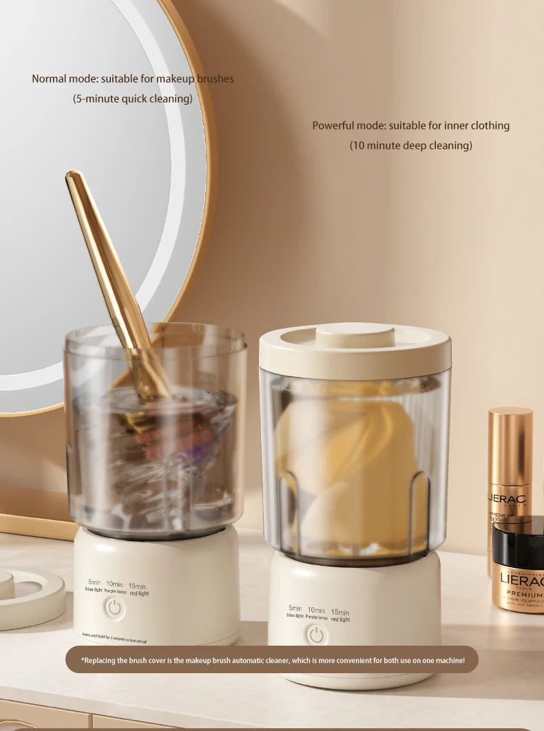 Mini Washer Underwear&Socks Makeup Brush Cleaner Washer Rechargeable Wireless Portable for Travel/Home/Dormit