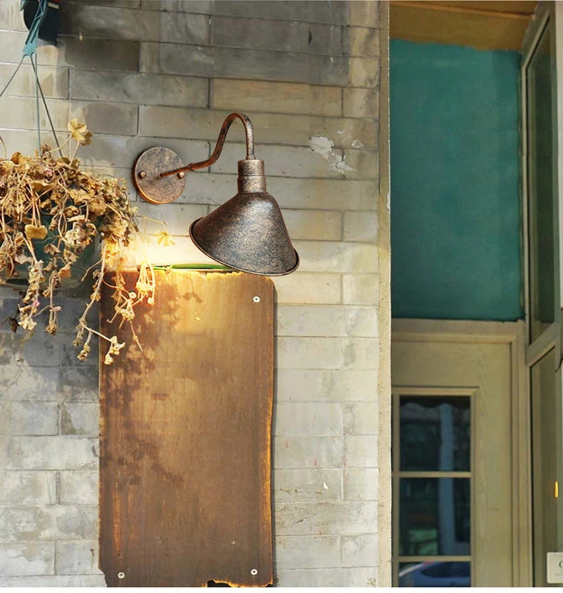 American Industrial Wall Lamp Porch Lamp Outdoor Courtyard Garden Lamp Billboard Park Wall Light Stair Bedside Bedroom Lighting