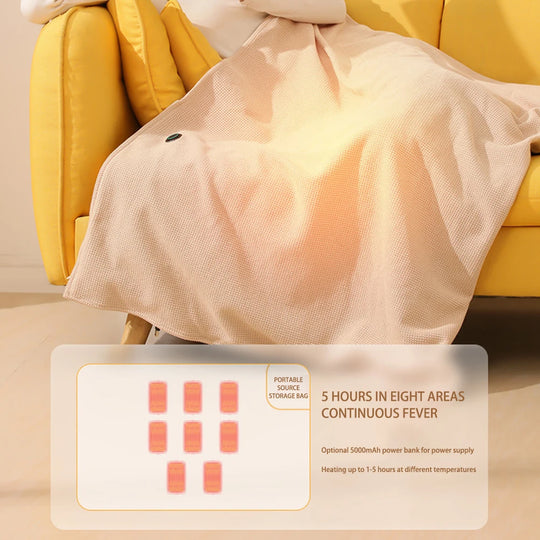 Heated Shawl Wraps For Women Energy Saving USB Powered Heating Blanket Keep Warm Body Lightweight Comfy For Office Bedroom Home