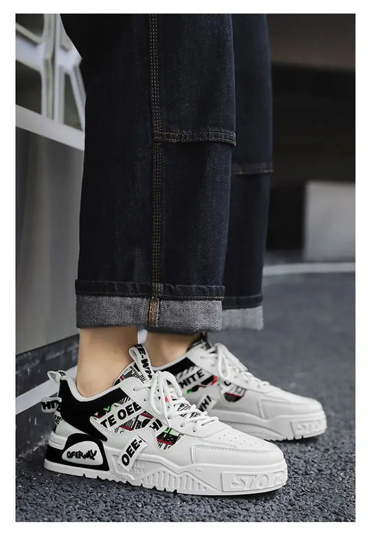 Casual Fashion Leather Sneakers New Skateboard Mens Shoes Outdoor Running Sports shoes Hiking Tennis Platform Luxury footwear