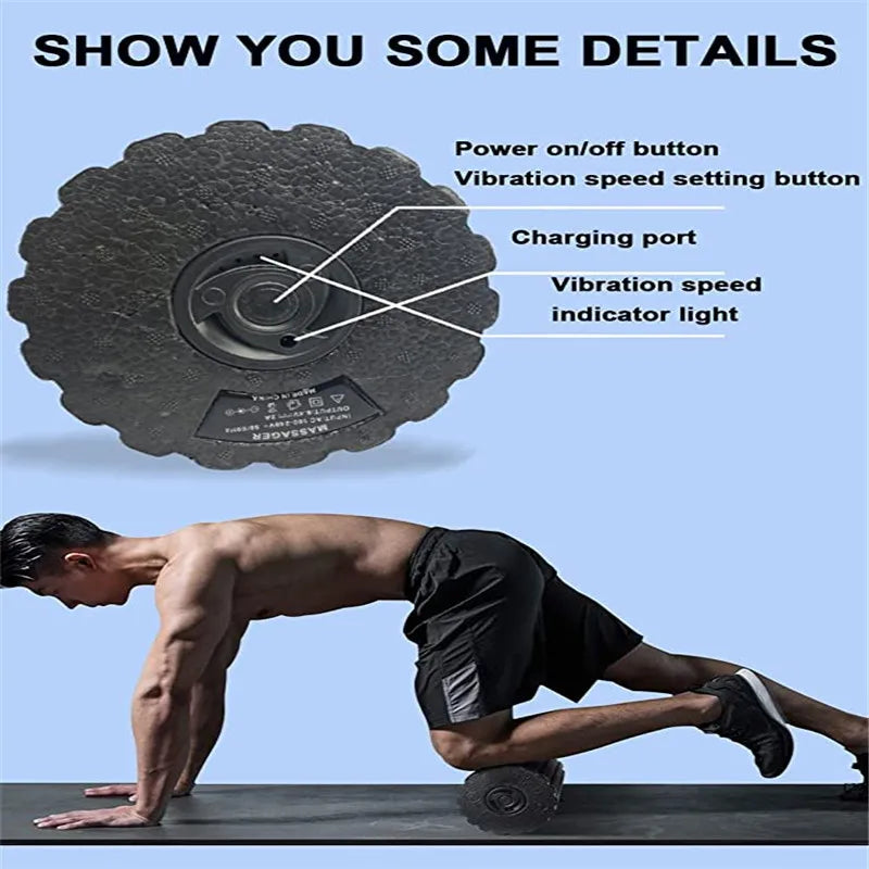 Vibrating Electric Yoga Massage Foam Fitness Roller