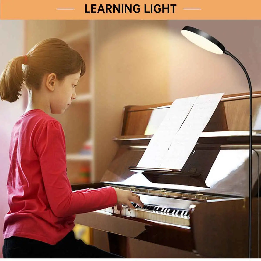 LED Floor Lamp Bright Tall Standing Lamp with 4 Brightness Levels 4 Color Temperatures Adjustable Gooseneck Standard Lamp