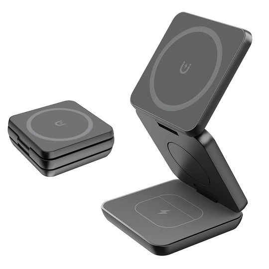 Wireless Charger for iPhone 3 in 1 Foldable Magnetic Wireless Charging Station for iPhone 15 14 13 12 Pro Max Charger Station