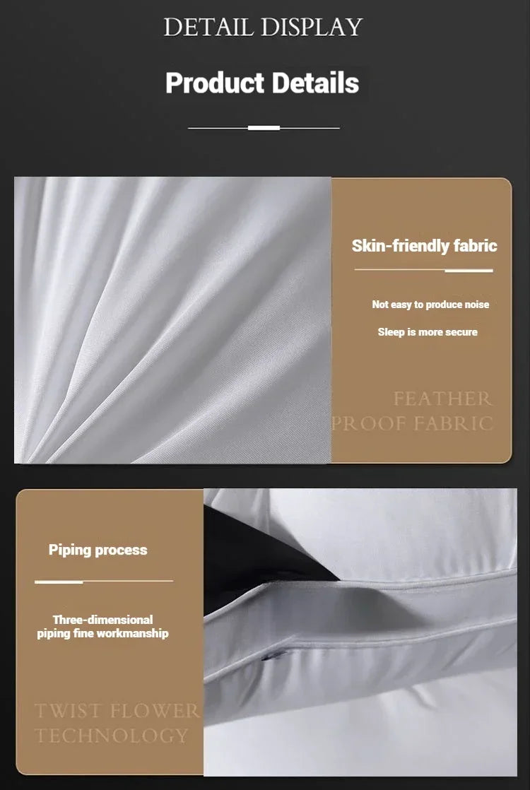 Sleeping Pillows 5-star Hotel Neck Pillow Three-dimensional Soft Solid Color Pillow Comfortable Pillows for Sleeping Home Offers