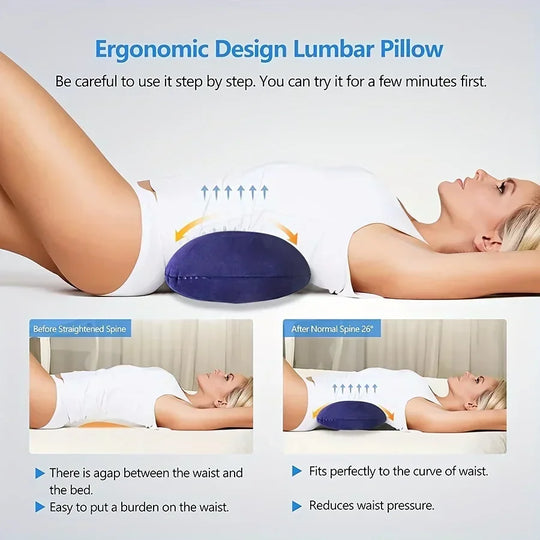 Inflatable Pillow Adjustab  Lumbar Support Pillow for Sleep Suitable for Side Lying and Supine Position