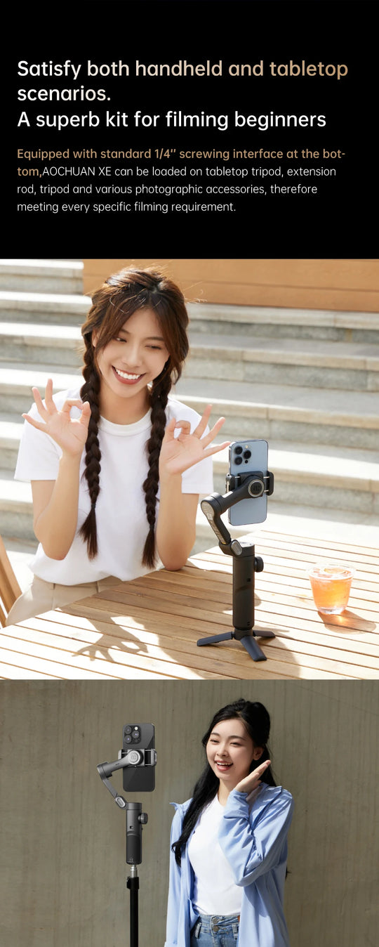 AOCHUAN 3-Axis Handheld Gimbal Stabilizer for Smartphones