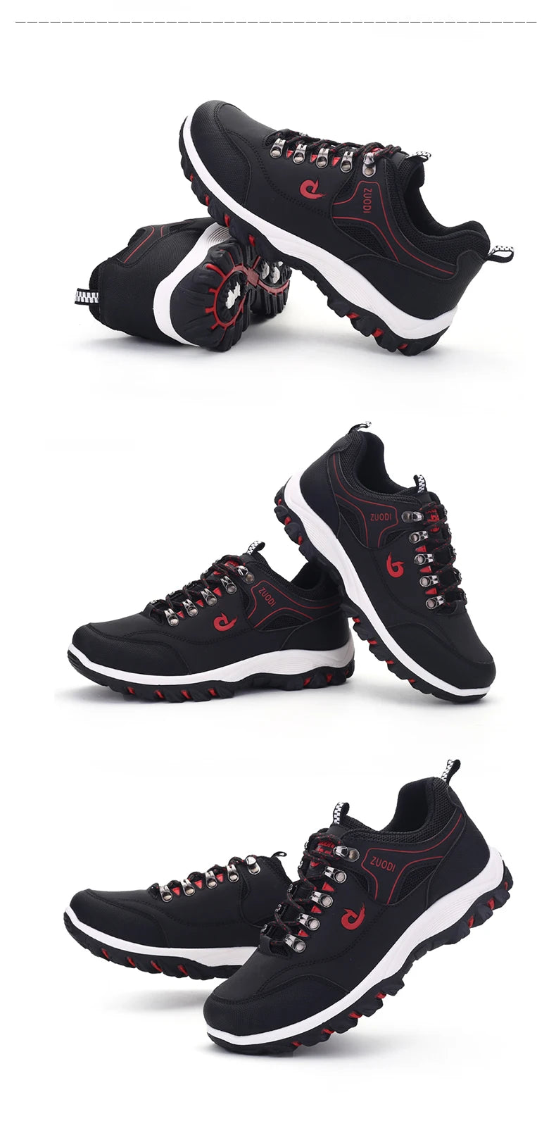 Casuals Men Shoes Summer Breathable Hiking Walking Sneakers Outdoor Ultralight Leather Slip-on Climbing Trekking Sneakers 2026