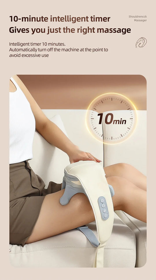 Neck Massager, Cordless Shiatsu Shoulder Back Massager with Soothing Heat, Electric Deep Tissue, for Neck,Waist, Traps, Back