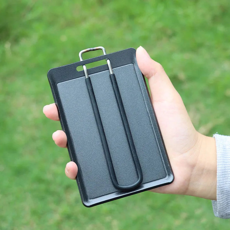 Small Camping Frying Pan Outdoor Mini Portable Grill Pan BBQ Baking Dish Pan Travel Hiking Picnic Camping Cookware Barbecue Tool