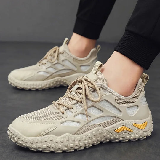 Men's Casual Sneakers Breathable New Versatile Mesh Casual Shoes Summer Anti Slip Wear-resistant Hiking Shoes Outdoor Walking