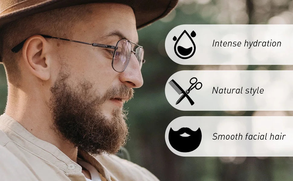 Beard Nourish Moisturizing Cream Men Whisker Balm Promote Hair Growth Moustache Wax for Groomed Charming Beards Styling Products