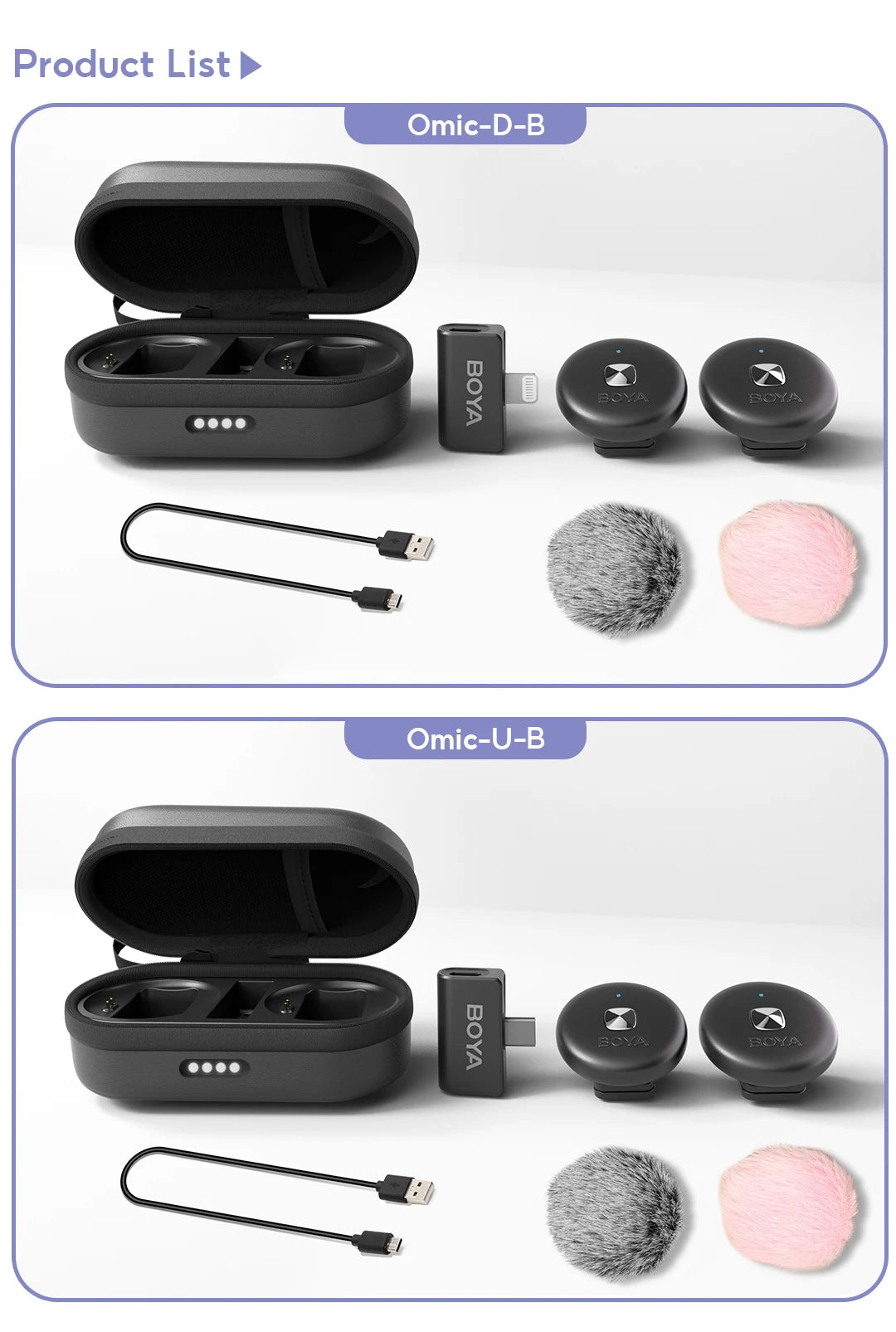 BOYA Omic D/U Wireless Lavalier Lapel Microphone