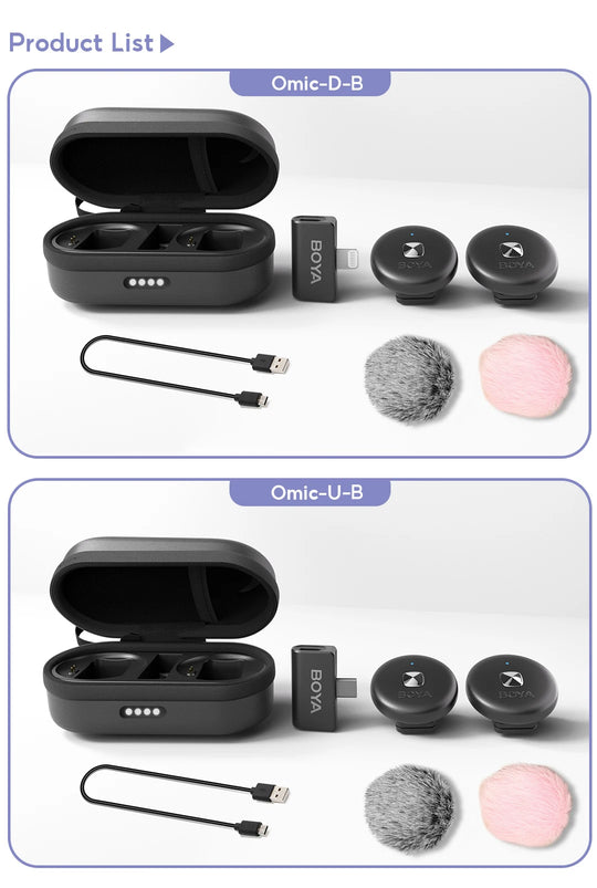 BOYA Omic D/U Wireless Lavalier Lapel Microphone