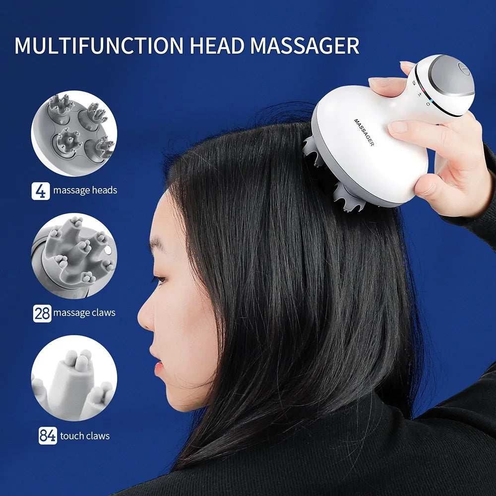 3D Waterproof Electric Head Massager