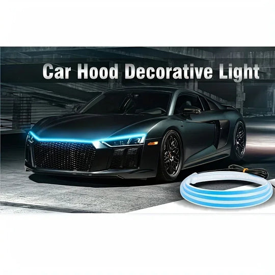 LED Daytime Running Light  Starting Car Hood  Door Decorative Lights DRL Auto Engine Hood Guide Decorative Ambient Lamp 12V