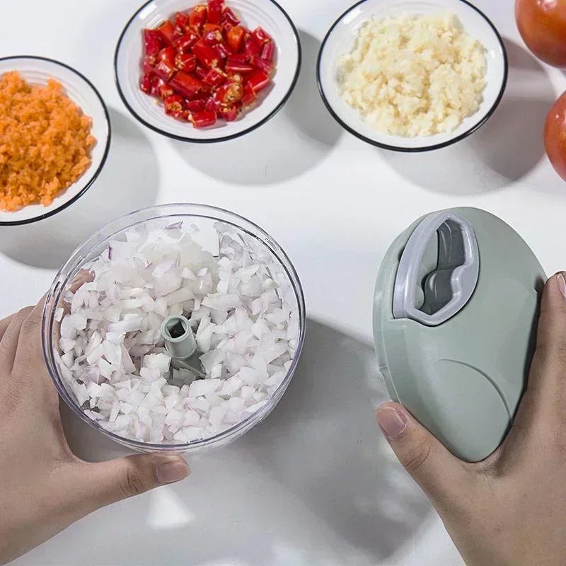Manual Garlic Press & Multi-Function Food Chopper