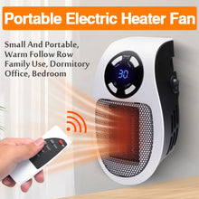 Load image into Gallery viewer, Space Heater, 500W Electric Heater Indoor Portable Thermostat, PTC Fast Heating Chamber Small Heater with Heating and Fan Mode
