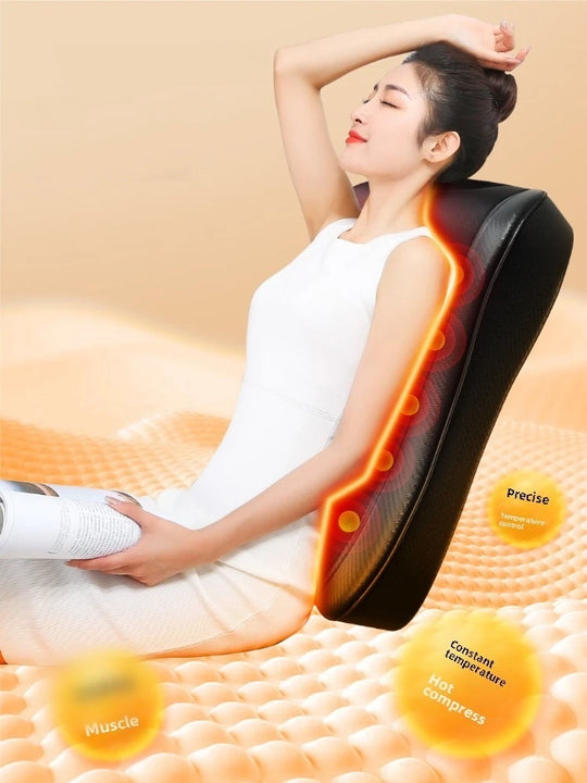 JAIYORL Shiatsu Neck Massage Pillow Electric Cushion Back Massager Deep with Heat Tissue Kneading for Shoulder Relax Muscles