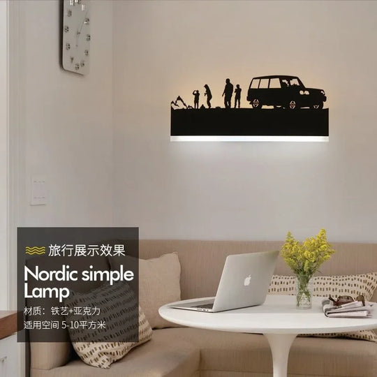 Lamp Decoration Sonce Wall Light Indoor Lighting For Living room Bedroom Bedside Light Black Wandlamp Lustre