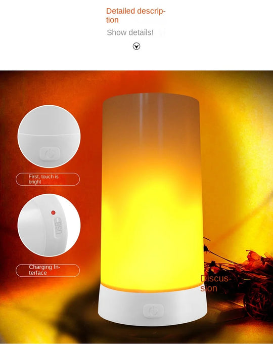 LED Flame Lamps for Room Simulated Flame Night Lights Lava Lamps Indoor Bar Ktv Wedding Decoration for Christmal New Year Gift