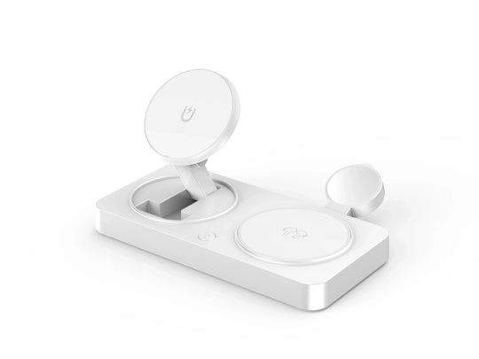 3 in 1 Magnetic Wireless Charger Foldable Phone Stand Fast Charging Station For iPhone 16 15 14 Pro Max iWatch 10 9 Airpods Pro2