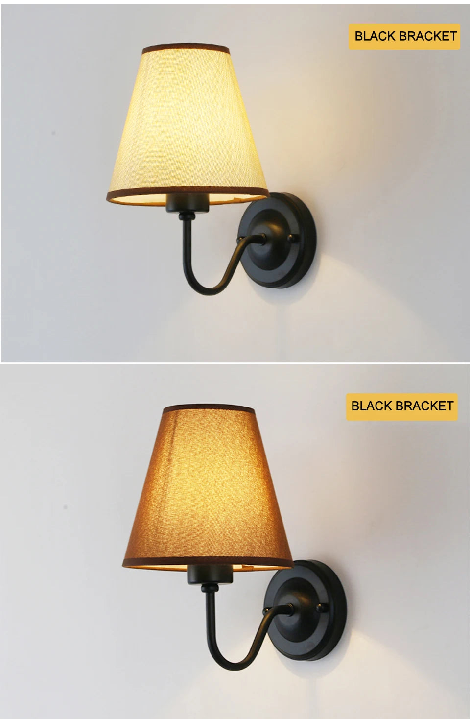 LED Modern Wall Lamp Indoor Lighting Nordic E27 Fabric Retro Wall Lamp Home Bedroom Bedside Hotel Lamp