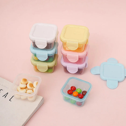 Kitchen Storage Box Small Plastic Containers Food Storage Container Moisture-Proof Airtight Refrigerated Heating Sealed Box