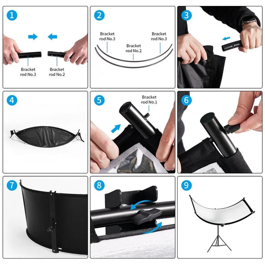 Selens 4-Color Cloth U-Type Reflector
