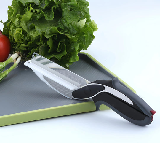 Multifunctional Separable Kitchen Knife, Cutting Board & Wavy Scissors