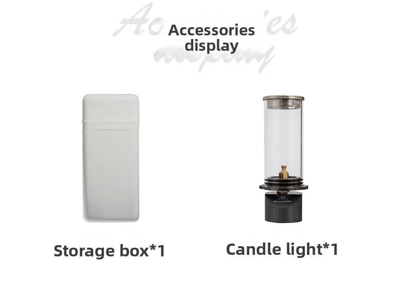 MOUNTAINHIKER Dreamlike Candlelight Lamp Tent Lighting Equipment Camping Lamp Windproof Gas Candle Lamp Outdoor Camping Lights