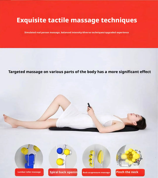 Home car massage cushion multifunctional combines neck waist vibration seat cushion fullbody electric heating car massage device