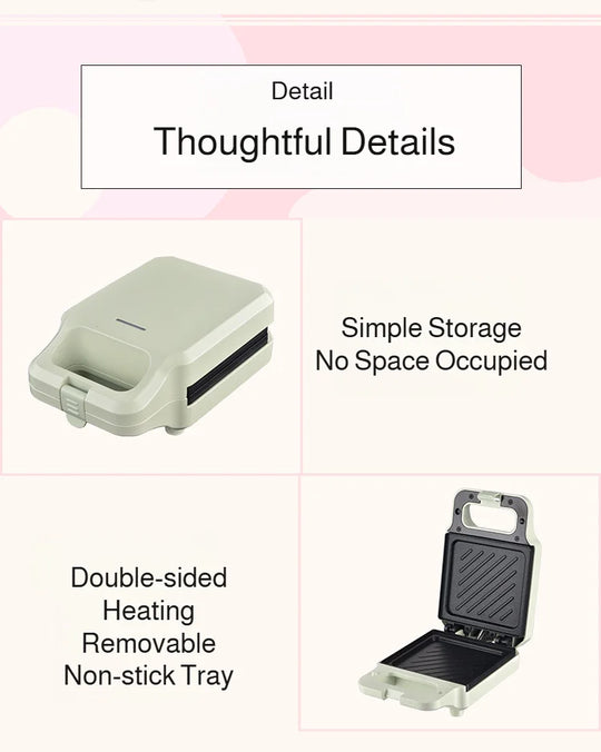 Sandwich Machine Home Kitchen Appliance Removable Non-stick Breakfast Maker Multi Cookers Toasters Electric Ovens Hot Plates