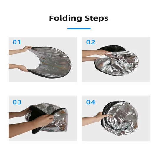 RF01 5-in-1 Collapsible Round Photography Reflector