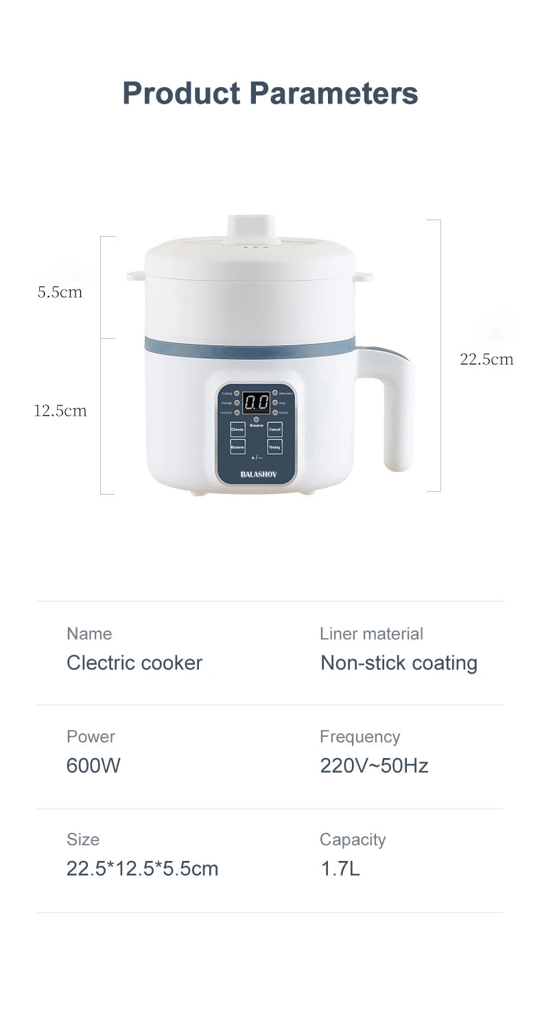 Electric Mini Rice Cooker and Multifunction Pot