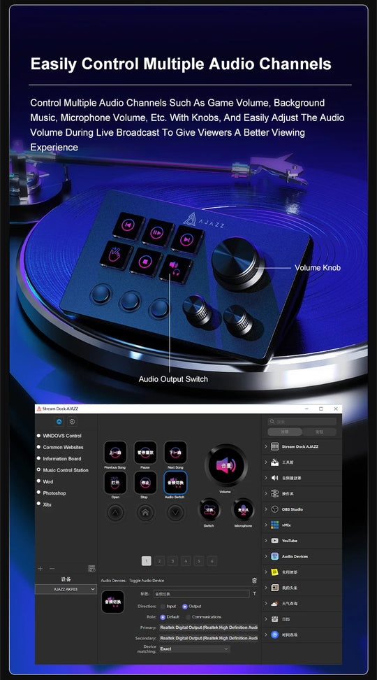 Ajazz AKP03E Programmable Macro Keyboard Multifunctional Console Panel Assistente Custom Button Mini Keyboard For PC Laptop