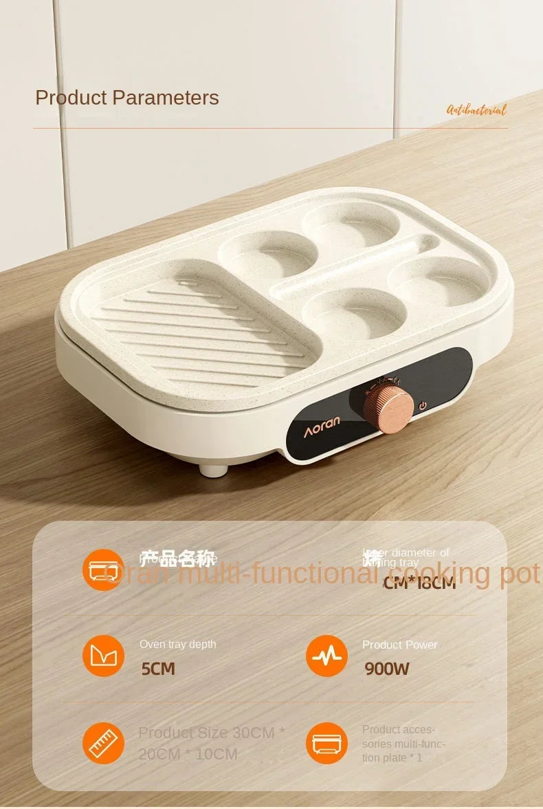 Fried egg barbecue burger machine non-stick small flat household frying pan breakfast egg burger pancake pan four-hole fried egg