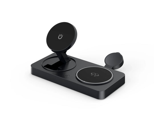 3 in 1 Magnetic Wireless Charger Foldable Phone Stand Fast Charging Station For iPhone 16 15 14 Pro Max iWatch 10 9 Airpods Pro2