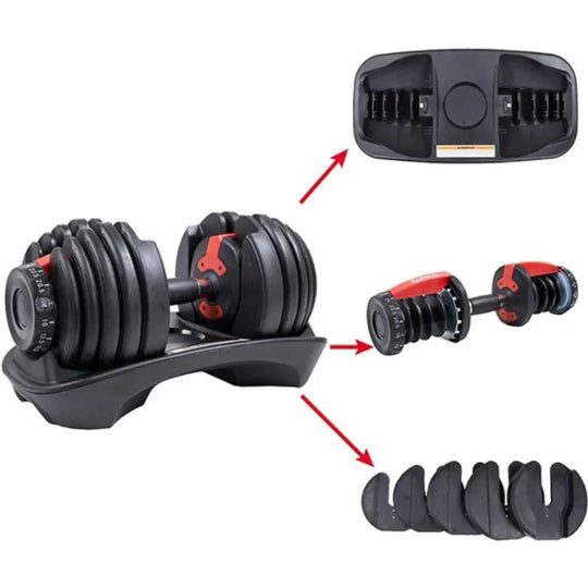 40kg / 90lbs Smart Adjustable Dumbbells for Men