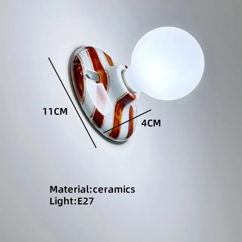 Contemporary Rotro Ceramics Wall Light Lamp Wall Lamp Sconce For Bedroom Living Room Office Indoor Home Decorative Fixture
