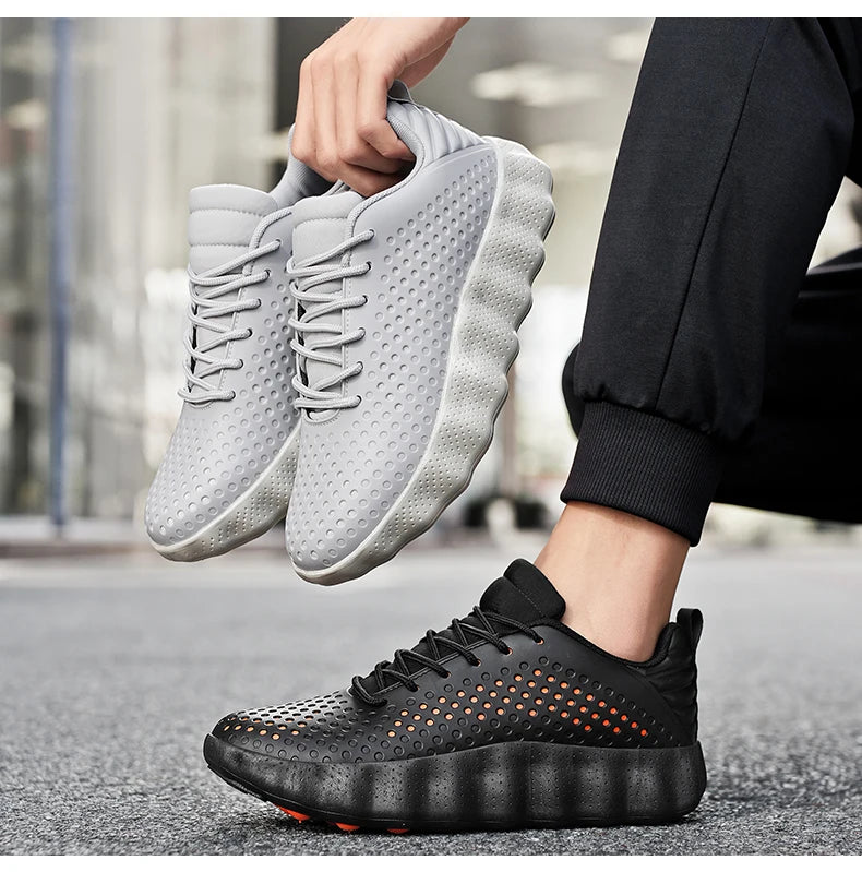 Men's Comfortable Running Shoes Breathable Thick sole Non-slip Casual Sports Shoes Cushioning Outdoor Walking Sneakers For Men
