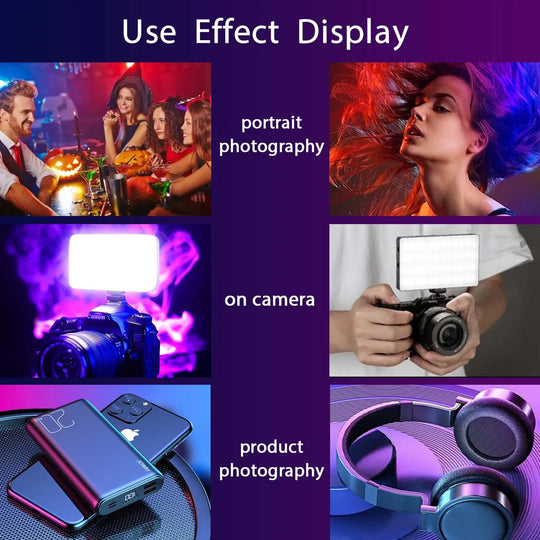 2500K-8500K Bi-Color CRI 95+ RGB LED Camera Video Light Photographic Fill Panel Pocket Lighting Full Color Lamp for YouTube Vlog